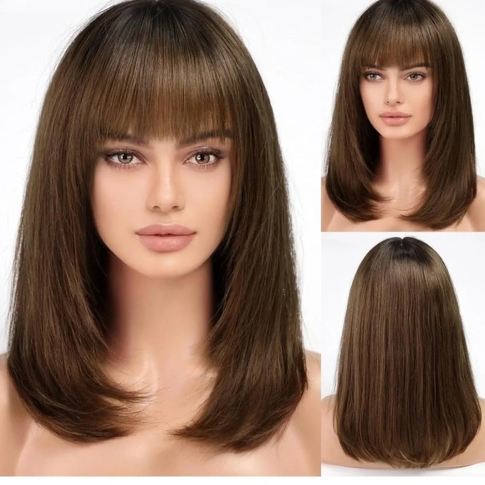 Blooming Hair Ombre Brown 100% Human Hair Wigs